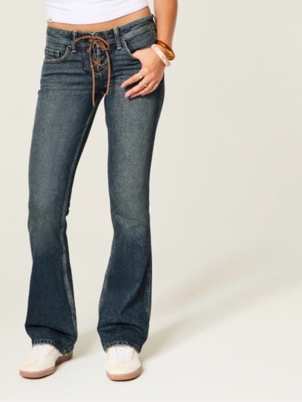 Hollister Lace-Up Dark Wash Women's Jeans size 8 short